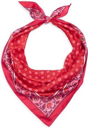 BCBGeneration Block Print Triangular Scarf in Red at Nordstrom Rack
