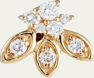 Sydney Evan Single 14k Gold Diamond Petal Stud Earring