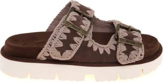 Mou New Bio With Buckles - Dames - Sandalen - Bruin - 37 EU - Leer - Schoenen