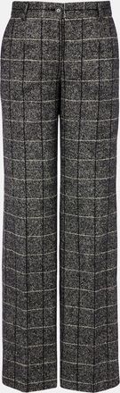 Dolce & Gabbana High-rise wool-blend wide-leg pants