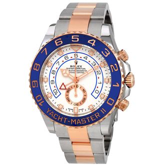 Rolex Pre-owned Rolex Yacht-Master Ii Chronograph White Dial Mens Watch 116681-0002