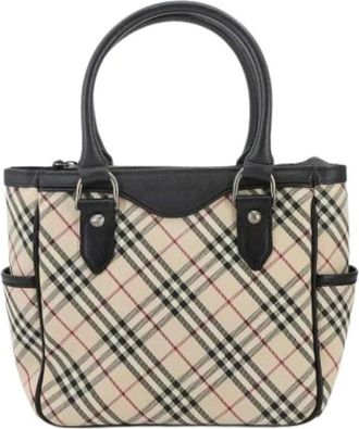 Burberry Pre-owned Handbags, female, Beige, Size: ONE SIZE Pre-owned Canvas Handbag