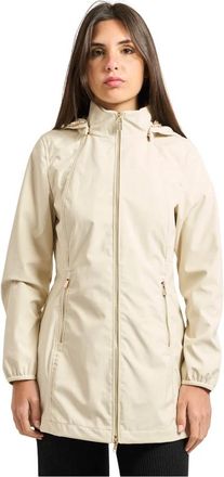 Yes-Zee Hooded Full-Zip Jacket - Dames - Zomerjassen - Beige - M - Polyester - Jassen