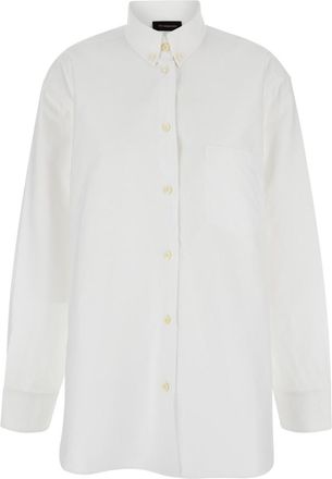 Andamane White Oversized Solid Shirt