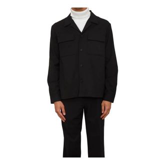 Antony Morato Overhemden, Heren, Zwart, M, Polyester, Camicia Regular Fit in Twill Elasticizzato