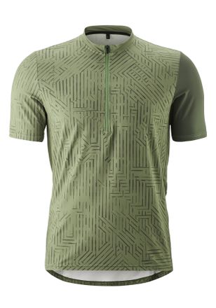 Gonso Radtrikot GONSO Adventure Jersey Halfzip M, Herren, Gr. S, gr&uuml;n (schilfgr&uuml;n), 88% Polyester (recycelt), 12% Elasthan, Rundhals, Trikots Radtrikot, Her