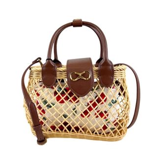 Twinset Handbags, female, Beige, Size: ONE SIZE Cherry Bag Cestino