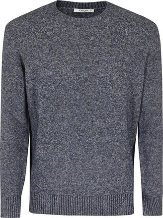 KANGRA Comfortabele Gebreide Trui voor Winterdagen - Heren - Ronde hals truien - Blauw - M - Katoen - Truien & Vesten