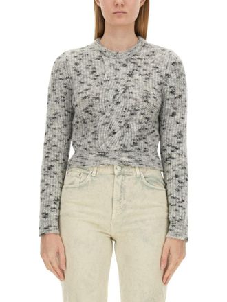 Moschino Textured Knit Cropped Sweater