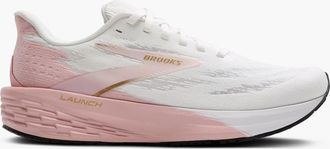 Brooks WomenS Launch 11 Neutral Running Shoe In White/gold/pink