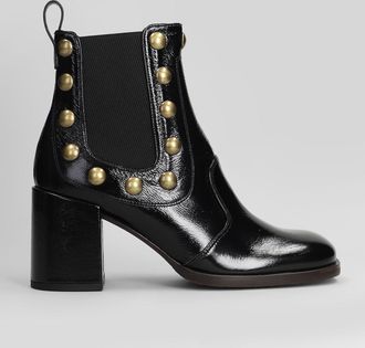 Chie Mihara Nuzai-p High Heels Ankle Boots In Black Leather