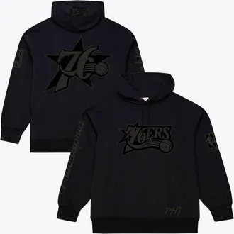 Mitchell & Ness Mens Mitchell & Ness Black Philadelphia 76ers Phantom Fleece Hoodie at Nordstrom, Size Xx-Large