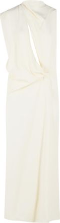 Sportmax Sportmax Ebbri asymmetrische ecru viscosejurk