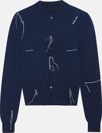 Shushu/Tong Top In Maglia Con Pieghe E Ricami