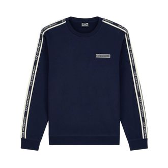 Emporio Armani Emporio Armani Ea7, Hoodies & sweatvesten, Heren, Blauw, 2Xl, Katoen, Logo Series Sweatshirt