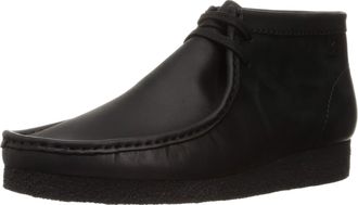 Clarks Mens Shacre Chukka Boot, Black Black Leather, 6.5 UK