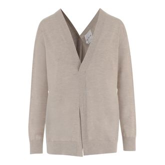 SA SU PHI Cashmere Knitwear, female, Beige, Size: XL Cashmere and Silk Blend Knit