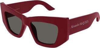 Alexander McQueen Authentieke Bril met Topkwaliteit - unisex - Zonnebrillen - Rood - 53 MM - Accessoires