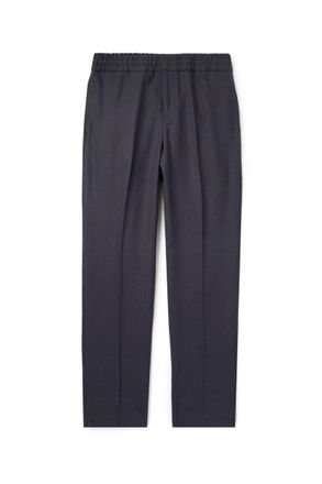 Ermenegildo Zegna Straight-Leg Linen-Twill Trousers