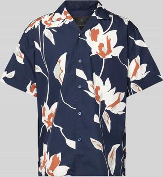 Jack & Jones Regular Fit Freizeithemd mit Resortkragen Modell PALERMO in Dunkelblau, Gr&ouml;&szlig;e M