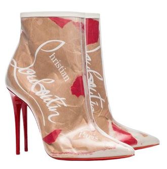Christian Louboutin Limited Edition PVC Heeled Boots Size 39.5