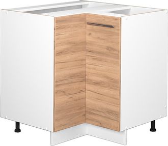 Vicco Armario De Esquina Fame-line, Roble Dorado, 80.5 Cm Sin Encimera