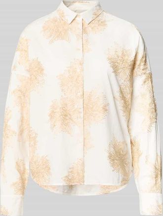 0039 Italy 0039 Italy Regular Fit Bluse mit Stitchings Modell LUCY in Weiss, Gr&ouml;&szlig;e XXL