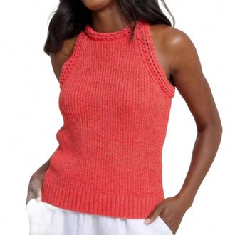Southern Tide Tessa Sweater Tank In Sunset Coral
