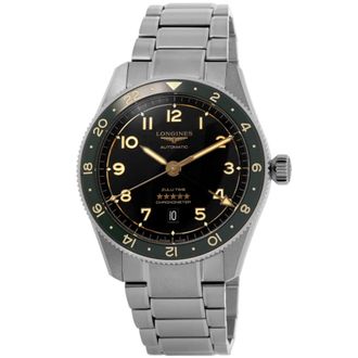 Longines Spirit Zulu Time Automatic Anthracite Dial Steel Mens Watch L3.812.4.63.6