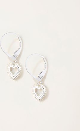 Fat Face FatFace Silver Tone Heart Burst Earrings