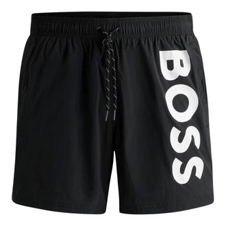 HUGO BOSS Badmode, Heren, Zwart, L, Polyester, Verstelbare zwemshorts