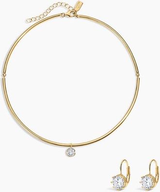 Electric Picks Belle Necklace and Earring Set of 2 in Gold at Nordstrom