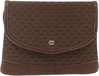 Gucci Pre-owned Cross Body Bags, female, Brown, Size: ONE SIZE Pre-owned Canvas Cross Body Bag