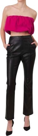 Line & Dot Reina Vegan Leather Pants In Black