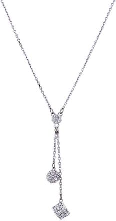 Swarovski Dextera Pendant Sphere & Cube Rhodium Shiny Crystal