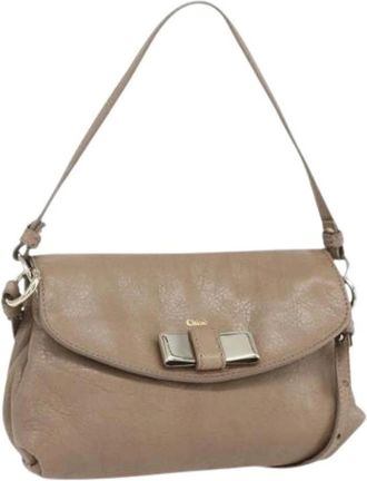 Chlo&eacute; Pre-owned Shoulder Bags, female, Beige, Size: ONE SIZE Pre-owned Lily handbag