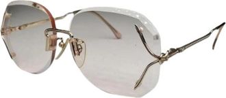 Saint Laurent Pre-owned Metalen Zonnebril - Dames - Vintage Accessoires - Roze - ONE Size - Vintage