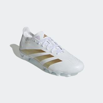 adidas Fussballschuh ADIDAS PERFORMANCE PREDATOR LEAGUE MG, Damen, Gr. 46, weiss (cloud wei&szlig;, gold metallic, sandy beige met), Synthetik, Textil, Schuhe Fuss