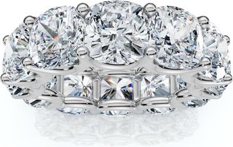Pompeii3 12Ct Cushion Cut Diamond Eternity Ring 14k Gold Wedding Band Lab Grown
