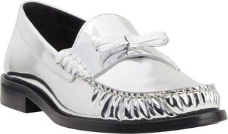 Stuart Weitzman Lottie Bow Leather Loafer
