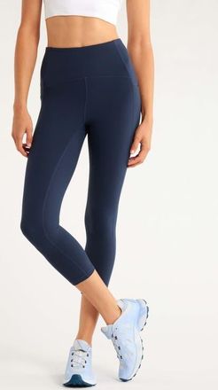 Zella Studio Luxe High Waist Pocket Crop Leggings in Navy Sapphire at Nordstrom, Size Xx-Large