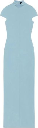 Solace London Vestido Largo Cuello Cisne Lang - Dresses - Mujer - Azul - 2XS