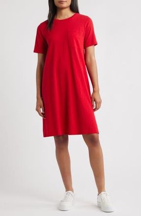Eileen Fisher Organic Cotton T-Shirt Dress in Crimson at Nordstrom Rack, Size X-Large