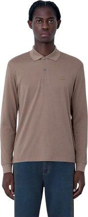 Lacoste Heren, Tops, Beige, Maat: M Zijde