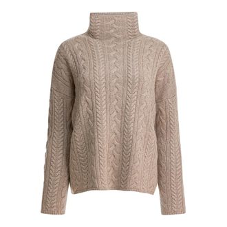 Max Mara Turtlenecks, female, Beige, Size: L Genova Pullover
