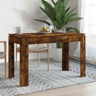 vidaXL Vidaxl - Mesa De Comedor Madera De Ingenier&iacute;a Roble Ahumado 120x60x76 Cm