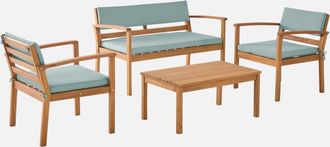 Sweeek Conjunto De Jard&iacute;n De Madera De Acacia, 4 Plazas