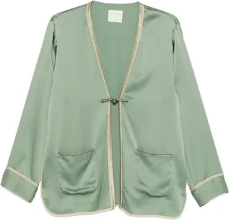 Forte_Forte Green Solid Blazer