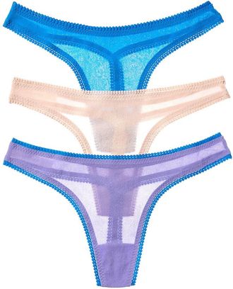 OnGossamer Ongossamer 3Pk Mesh Hip G Thong