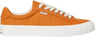 Paul Smith Oranje Canvas Lage Top Veterschoenen - Heren - Sneakers - Oranje - 41 EU - Katoen - Schoenen